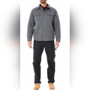 Men's Smith's Workwear Snap Closure Diamond Quilted Knit Shirt-Jac